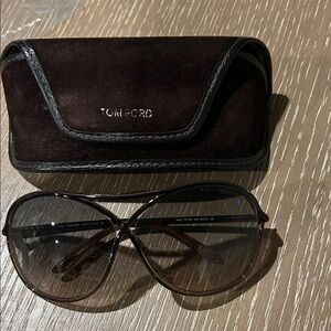 Tom Ford Vicky-  Brown Aviator Sunglasses